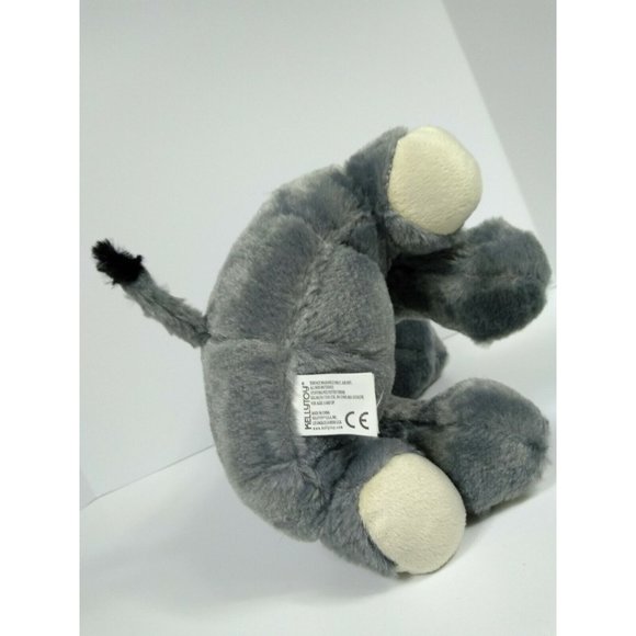 GREY RHINO 11" Natural Color Jungle Animal Soft Eyes Plush Kellytoy Original Toy - Picture 9 of 11
